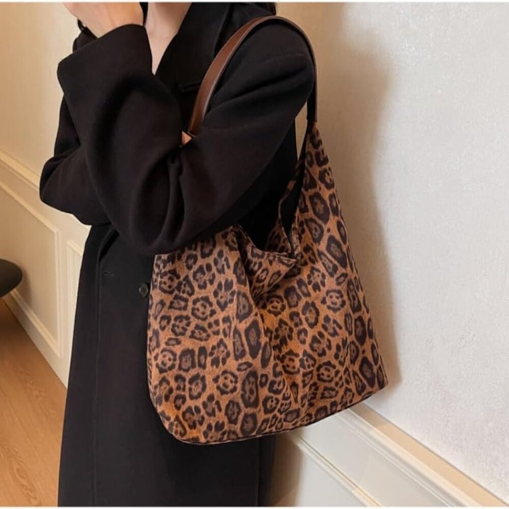 Leopard Print Tote Bag Polyester Large Capacity S… - image 8